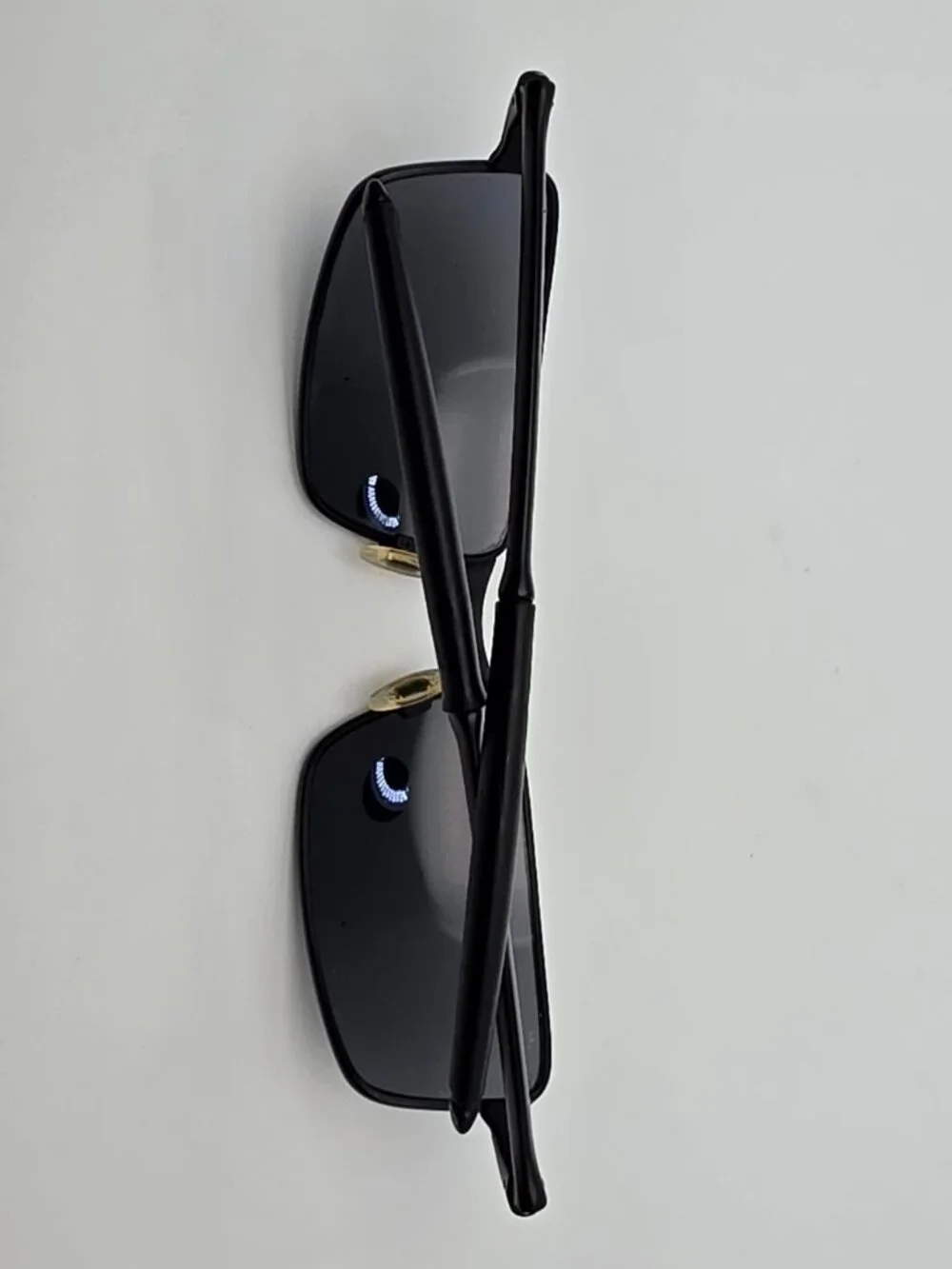 Oakley 12-877 New Square Wire I Black Frame Polarized Black Iridium Sunglasses